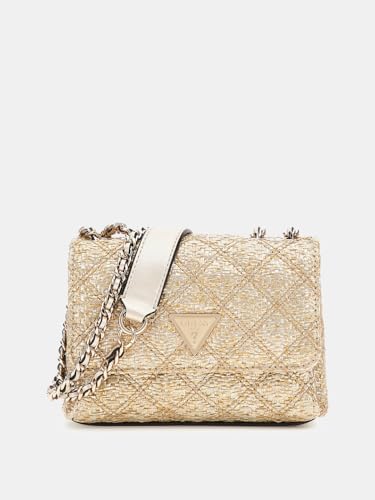 GUESS Giully II Mini Two Compartment Convertible Flap Bag Gold von GUESS