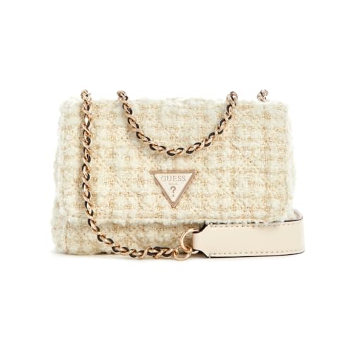 GUESS Giully Mini 2 Compartment Convertible Flap Bag Ivory GUESS Giully Mini 2 Compartment Convertible Flap Bag Ivory von GUESS