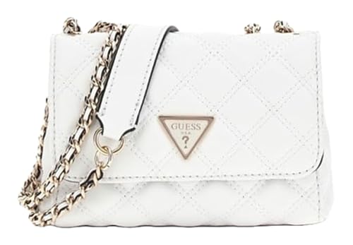 GUESS Giully Mini 2 Compartment Convertible Flap XS White von GUESS