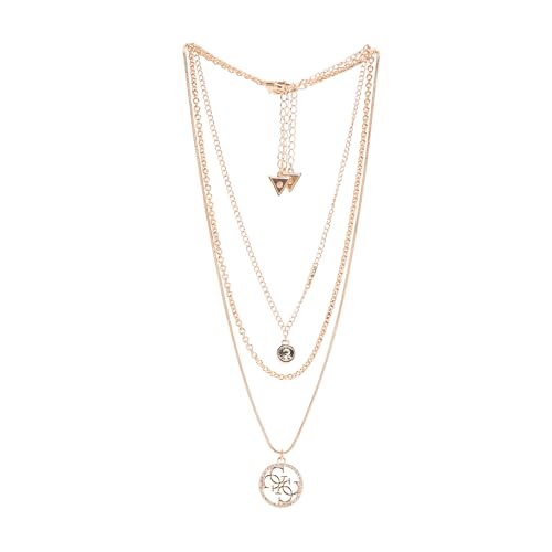 GUESS Goldfarbenes 3-teiliges Glasstein-Halsketten-Set von GUESS