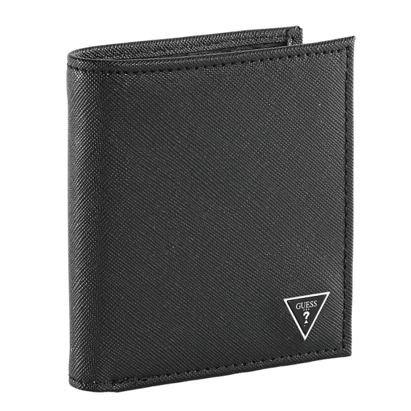 GUESS - Guess Certosa Small Billfold, Kompakt-Geldbeutel, Portemonnaie, Leder, Schwarz von GUESS