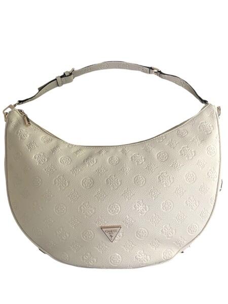 GUESS - Guess Cresidia Large Hobo Bag, Moon-Bag, Schultertasche, Weiß von GUESS