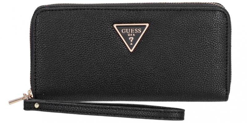 GUESS - Guess Cresidia SLG Large Zip Around Damenbörse Synthetik black Schwarz von GUESS