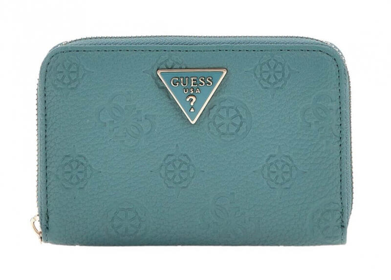 GUESS - Guess Cresidia SLG Medium Zip Around Damenbörse mit RV teal Grün von GUESS