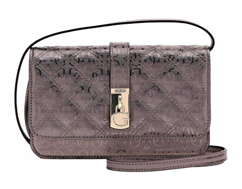 GUESS - Guess Gaia Damentasche mit Überschlag Synthetik pewter Grau von GUESS