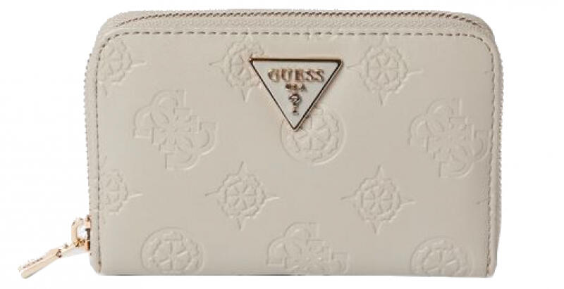 GUESS - Guess Jena SLG Medium Zip Around Damenbörse mit RV taupe logo Grau von GUESS
