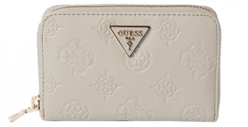 GUESS - Guess Jena SLG Medium Zip Around Damenbörse mit RV taupe logo Grau von GUESS