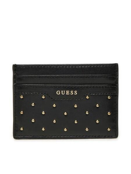 GUESS - Guess Leder Kartenetui mit Nieten, Schwarz von GUESS
