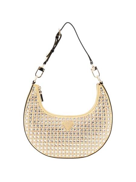 GUESS - Guess Lua Mini Hobo Bag, Schultertasche, Gold-Strass von GUESS