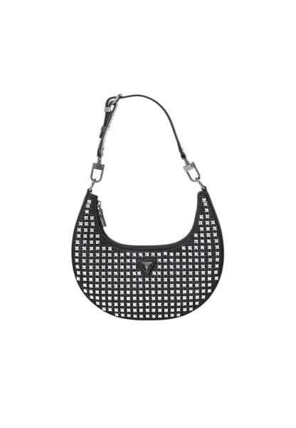 GUESS - Guess Lua Mini Hobo Bag, Schultertasche, Schwarz-Strass von GUESS