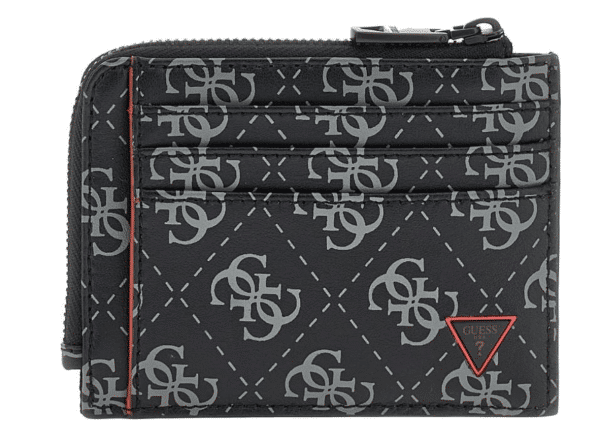 GUESS - Guess Milano Small, Kartenetui, Portemonnaie, Schwarz-Grau von GUESS