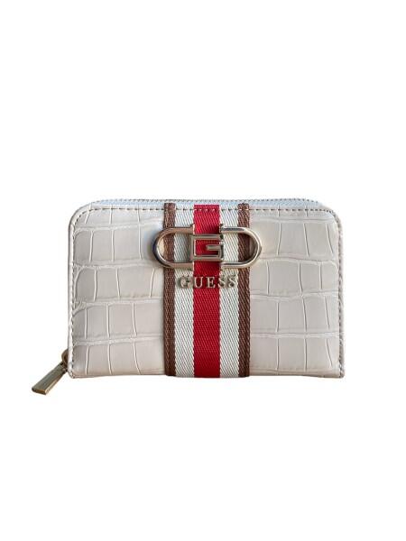 GUESS - Guess Nelka Medium Geldbörse, Portemonnaie, Beige von GUESS
