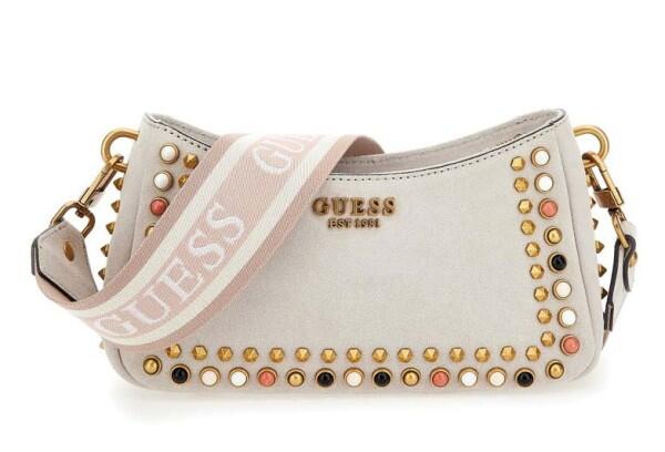 GUESS - Guess Radar Schultertasche mit Nieten, Stone von GUESS