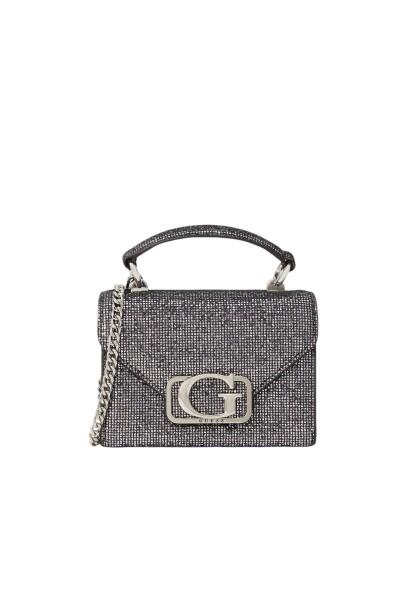 GUESS - Guess Zalina Mini Bag, Handtasche, Umhängetasche, Abendtasche, Anthrazit von GUESS