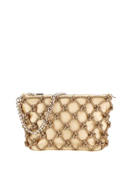 GUESS - Guess Zalina Mini Schultertasche, Abendtasche, Glamour-Gold von GUESS