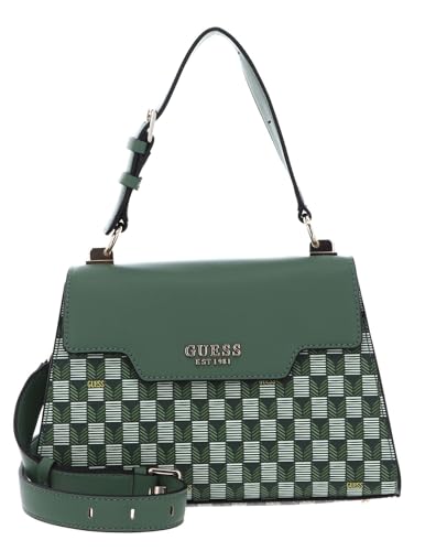 GUESS Hallie Top Handle Flap Green Logo von GUESS