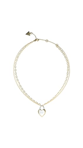 GUESS Halskette JUBN04208JWYGRHT-U Halskette Herz Edelstahl, Silber, Kein Edelstein von GUESS