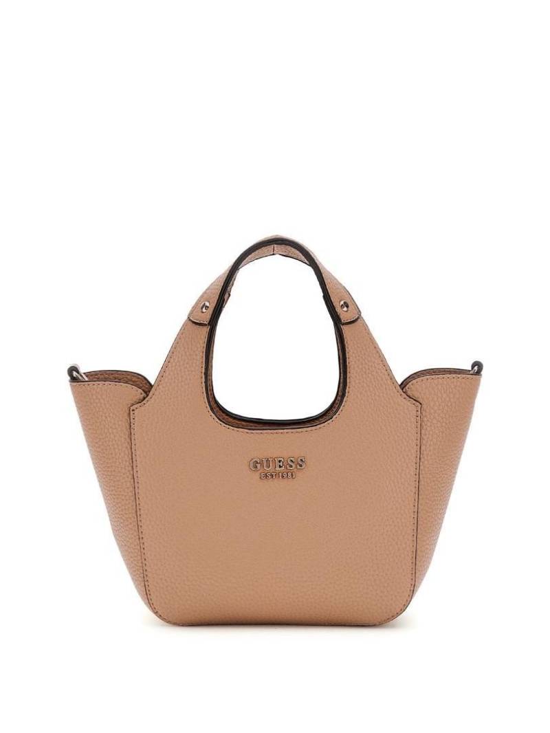 GUESS - Handtasche Helina Mini Tote Beige Sand von GUESS