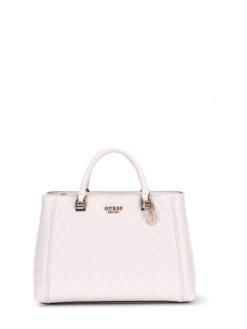 GUESS - Handtasche Mit Reißversc Yarmilla Luxury Satchel White Weiß von GUESS