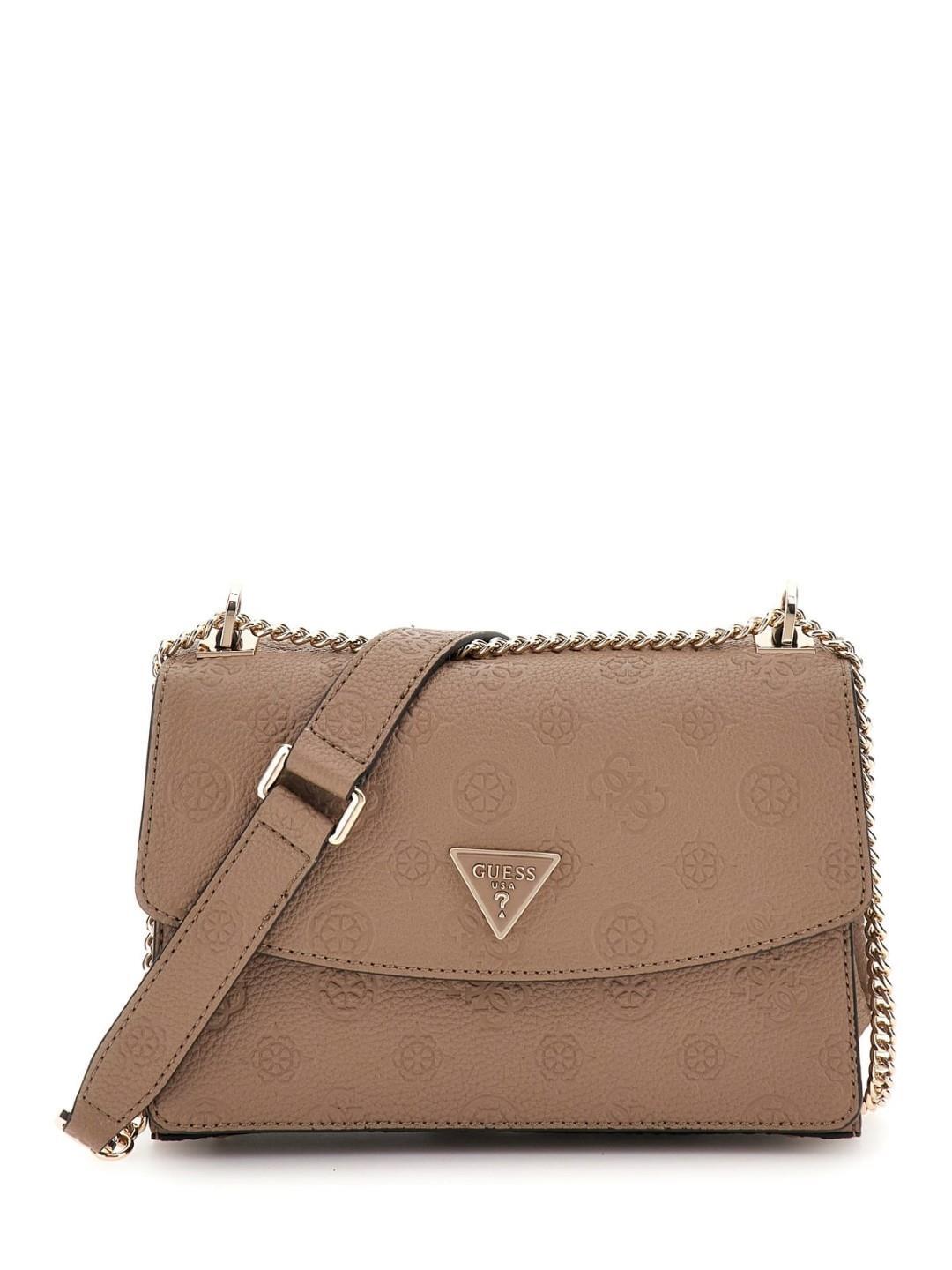 GUESS - Handtasche Mit Überschla Cresidia Cnvrtble Xbody Flap Dark Taupe Taupe von GUESS