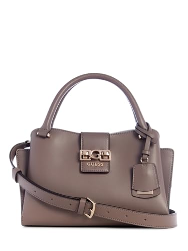 GUESS Handtasche Schultertasche Jane Satchel Dark Taupe von GUESS
