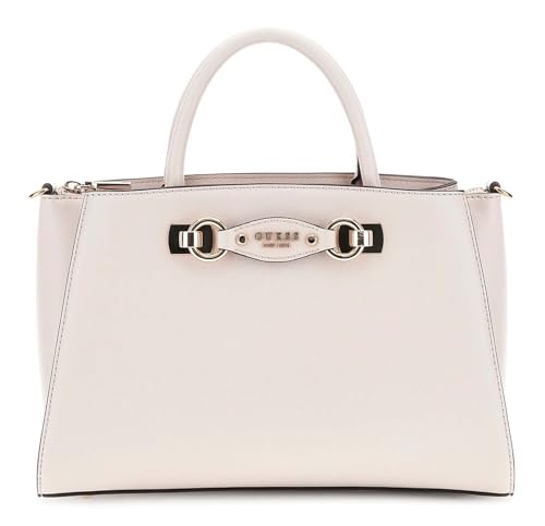 GUESS Handtasche Schultertasche Mimina Girlfriend Satchel Stone creme von GUESS