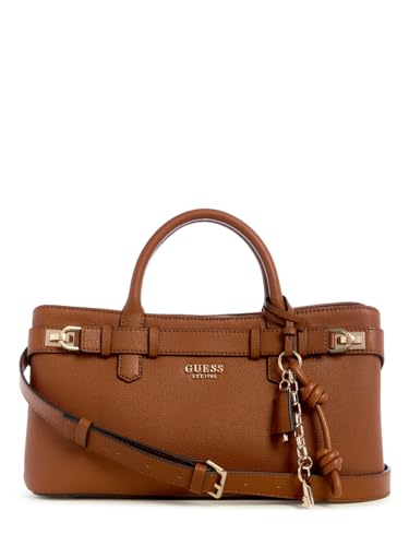 GUESS Handtasche Umhängetasche Gregoria Girlfriend Satchel Cognac braun von GUESS