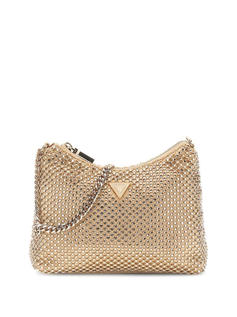 GUESS - Handtasche Zalina Top Zip Shoulder Bag Gold Gold von GUESS