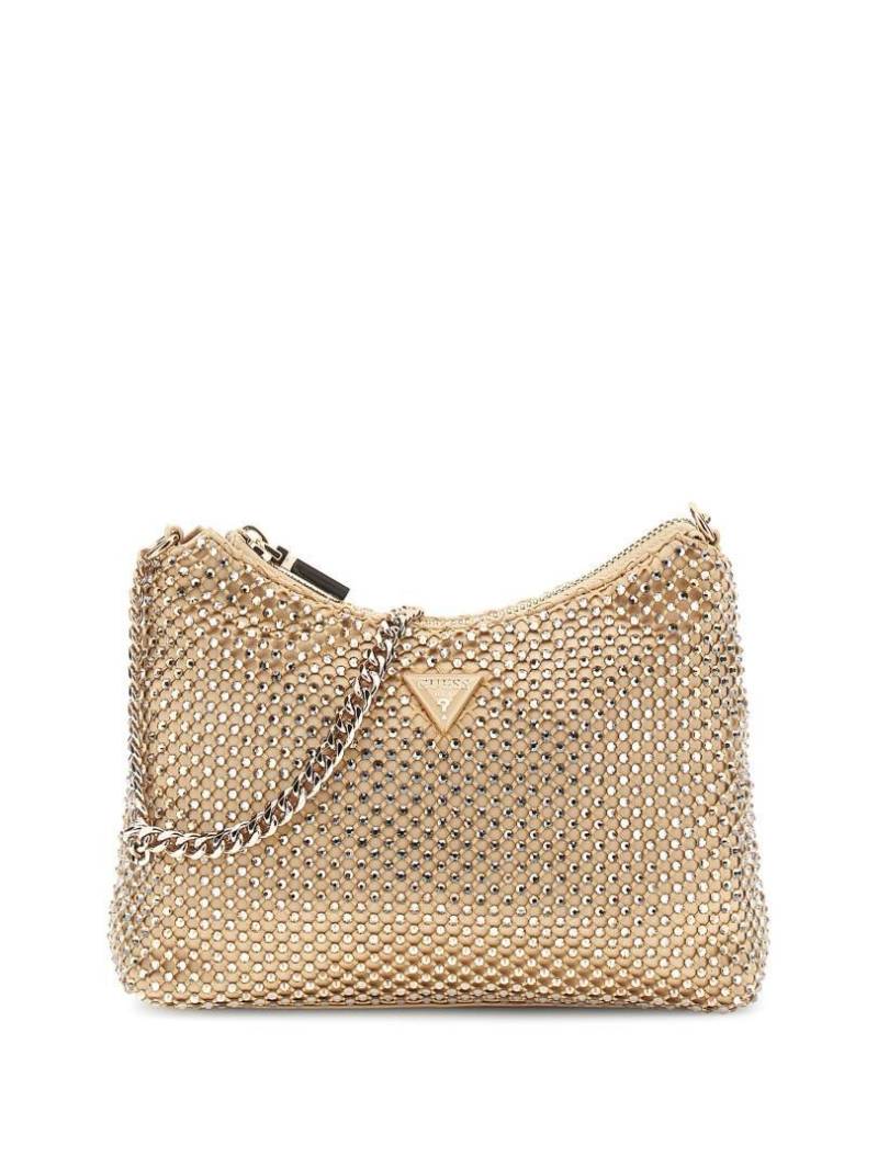 GUESS - Handtasche Zalina Top Zip Shoulder Bag Gold Gold von GUESS