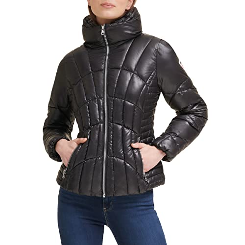 GUESS Herbst, Puffer, Steppjacken für Damen, Schwarz, S von GUESS