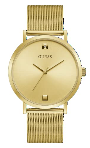 GUESS Herren Analog Japanisches Quarzwerk Uhr mit Edelstahl Armband GW0460G2 von GUESS