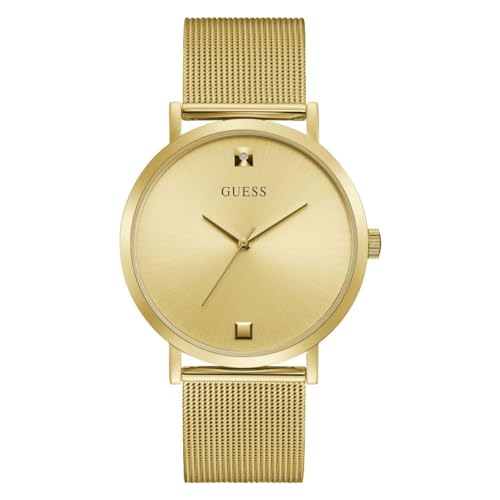 GUESS Herren Analog Japanisches Quarzwerk Uhr mit Edelstahl Armband GW0460G2 von GUESS