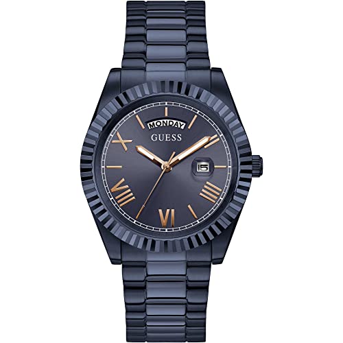 GUESS Herren Analog Quarz Uhr mit Edelstahl Armband GW0265G9 von GUESS