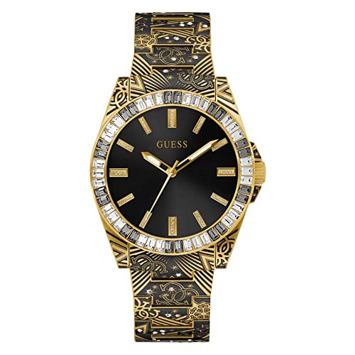GUESS Herren Analog Quarz Uhr mit Edelstahl Armband GW0496G2 von GUESS