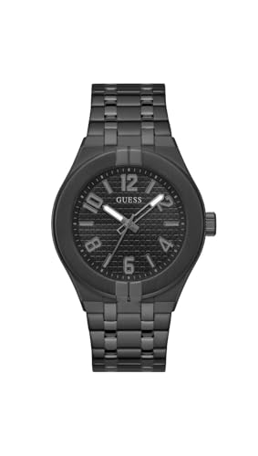 GUESS Herren Analog Quarz Uhr mit Edelstahl Armband GW0661G3 von GUESS