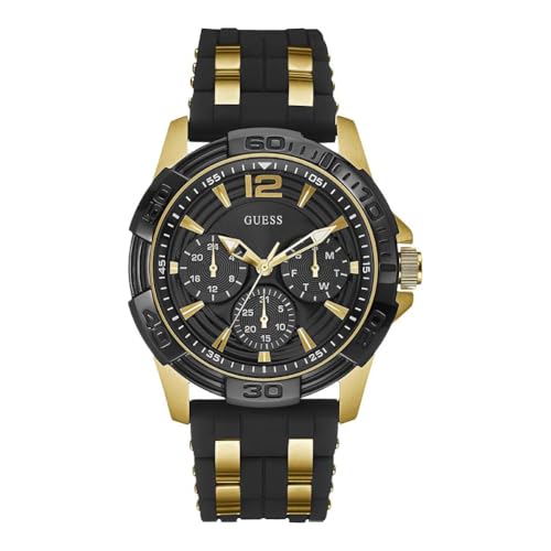 GUESS Herren Analog Quarz Uhr mit Silikon Armband GW0234G3 von GUESS