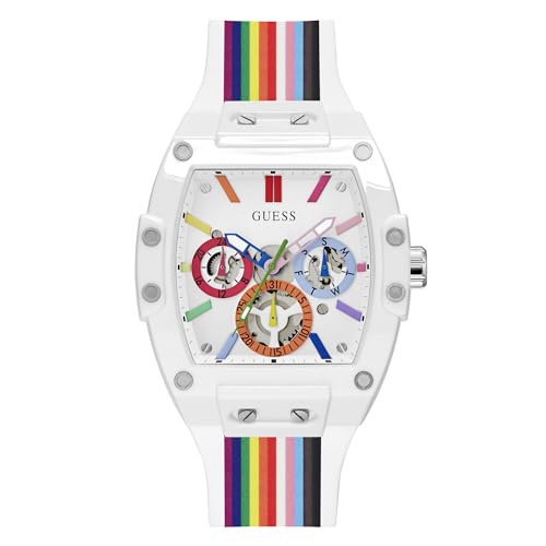 GUESS Herren Analog Quarz Uhr mit Silikon Armband GW0720G1 von GUESS