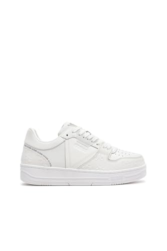 GUESS Herren Ancona I Sneaker, Weiß, 45 EU von GUESS