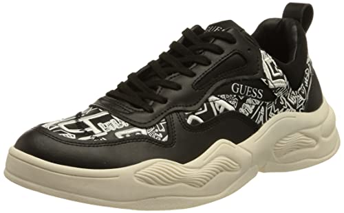 GUESS Herren Bassano Sneaker, Black, 44 EU von GUESS