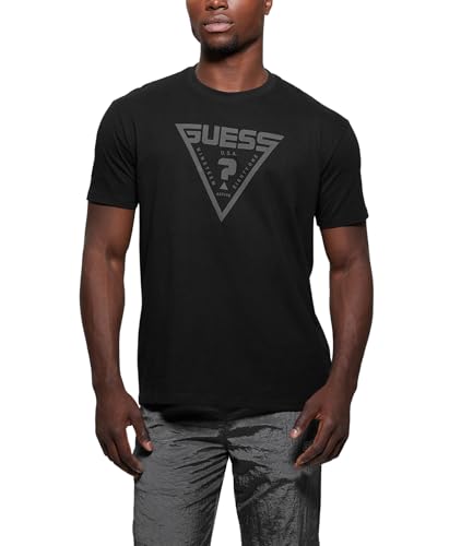 GUESS Herren Eco Azha Crew Neck Over T-Shirt, Schwarz (Jet Black), XX-Large von GUESS