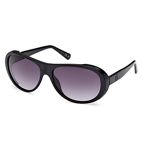 GUESS Herren GU00081 Sonnenbrille, Schwarz (glänzendes Schwarz), 62/16/135 von GUESS