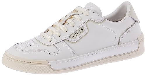 GUESS Herren STRAVE Vintage Sneaker, Weiß, 43 EU von GUESS