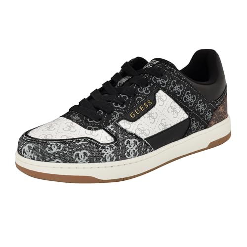 GUESS Herren Tirry Sneaker, Black Logo Multi 001, 42.5 EU von GUESS