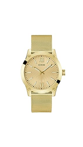 GUESS Herren Uhr Armbanduhr Crescent GW0629G2 Edelstahl Gold von GUESS