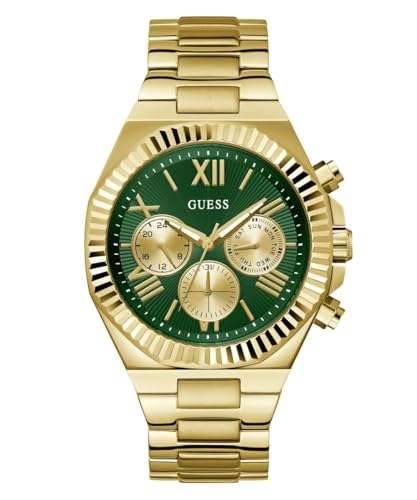 GUESS Herren Uhr Armbanduhr Equity GW0703G2 Edelstahl Gold von GUESS
