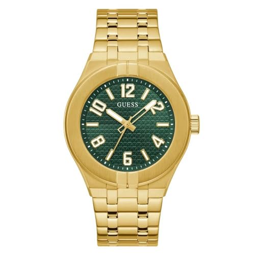 GUESS Herren Uhr Armbanduhr Escape GW0661G2 Edelstahl Gold von GUESS