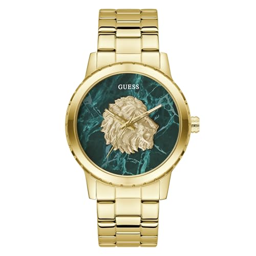 GUESS Herren Uhr Armbanduhr Monarch GW0958G2 Edelstahl Gold von GUESS