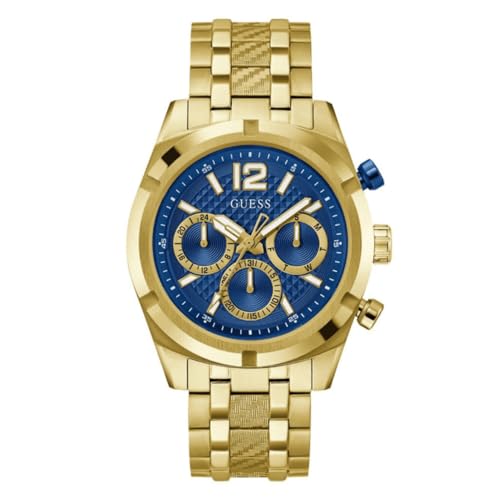 GUESS Herren Uhr Armbanduhr Resistance GW0714G2 Edelstahl Gold von GUESS