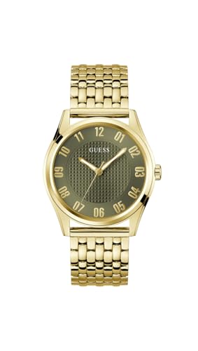 GUESS Herren Uhr Armbanduhr Tate GW0895G2 Edelstahl Gold von GUESS