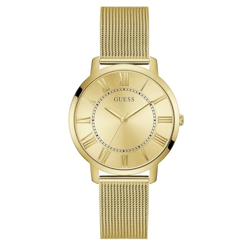 GUESS Herren Analog Quarz Uhr mit Netzgewebe Armband GW0832G1 von GUESS